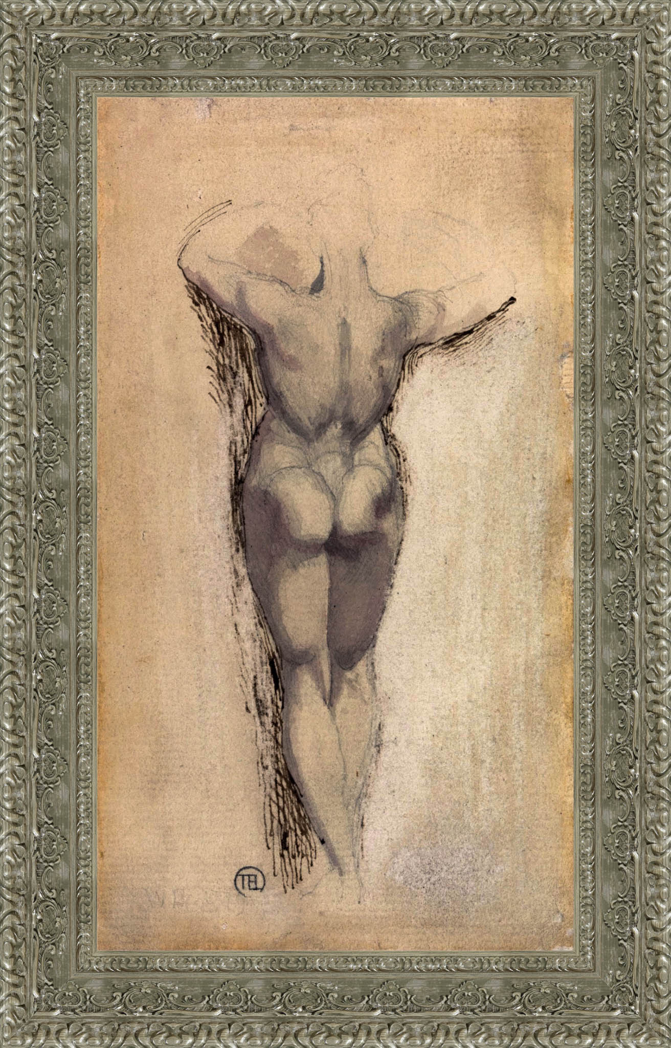 Study Of A Back Of A Female Nude Standing – Henry Fuseli, c. 1770 - 1780 - Canvas Classics