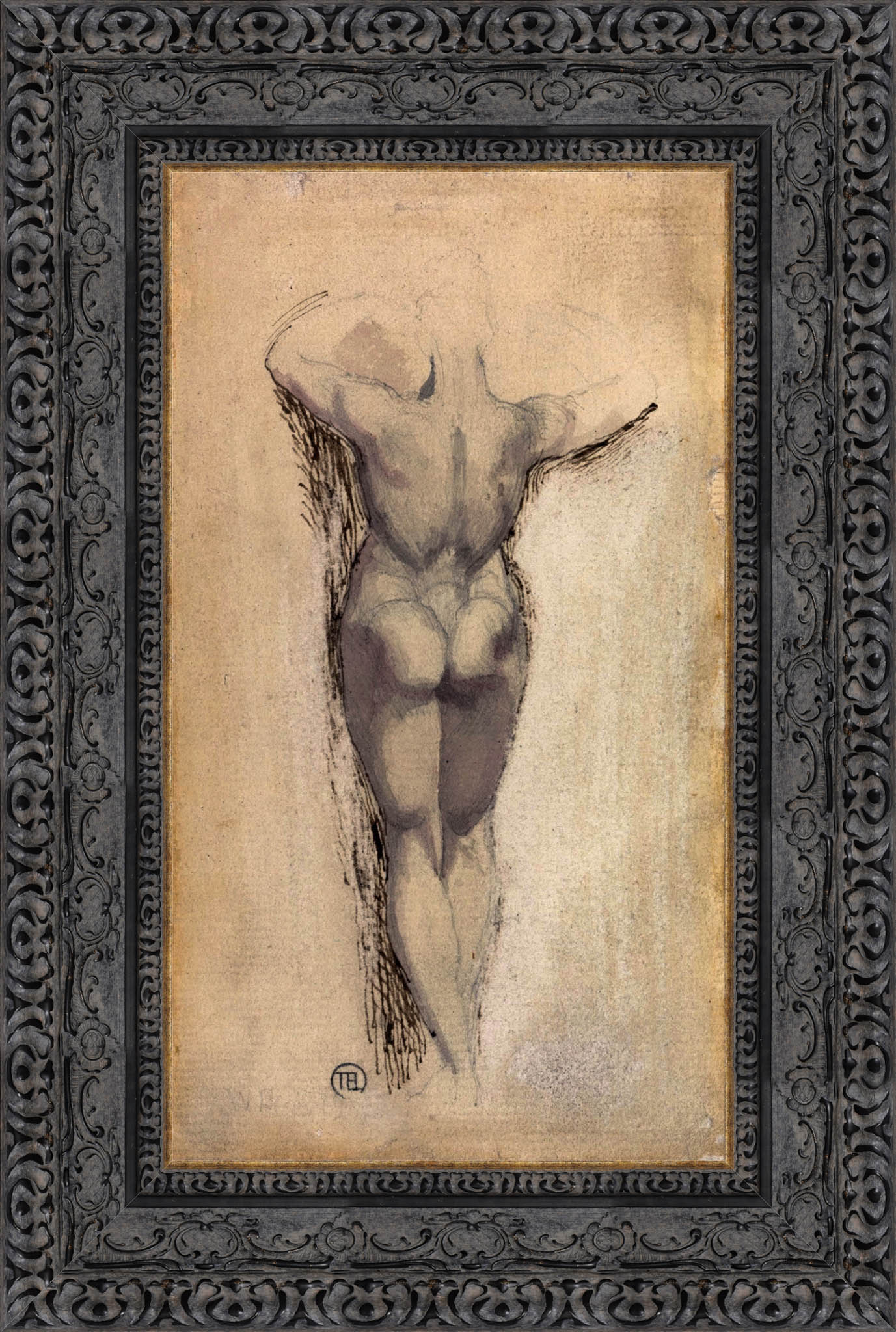 Study Of A Back Of A Female Nude Standing – Henry Fuseli, c. 1770 - 1780 - Canvas Classics