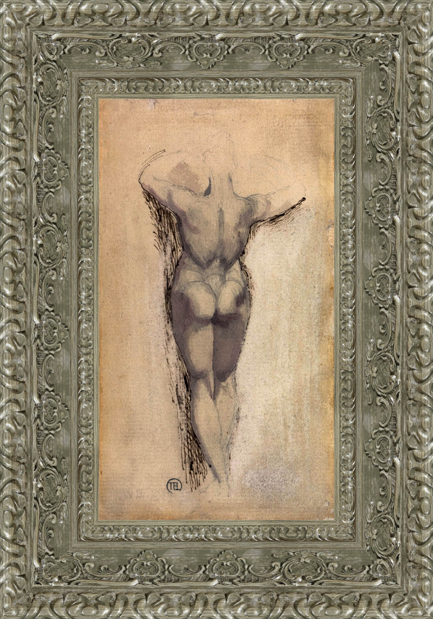 Study Of A Back Of A Female Nude Standing – Henry Fuseli, c. 1770 - 1780 - Canvas Classics