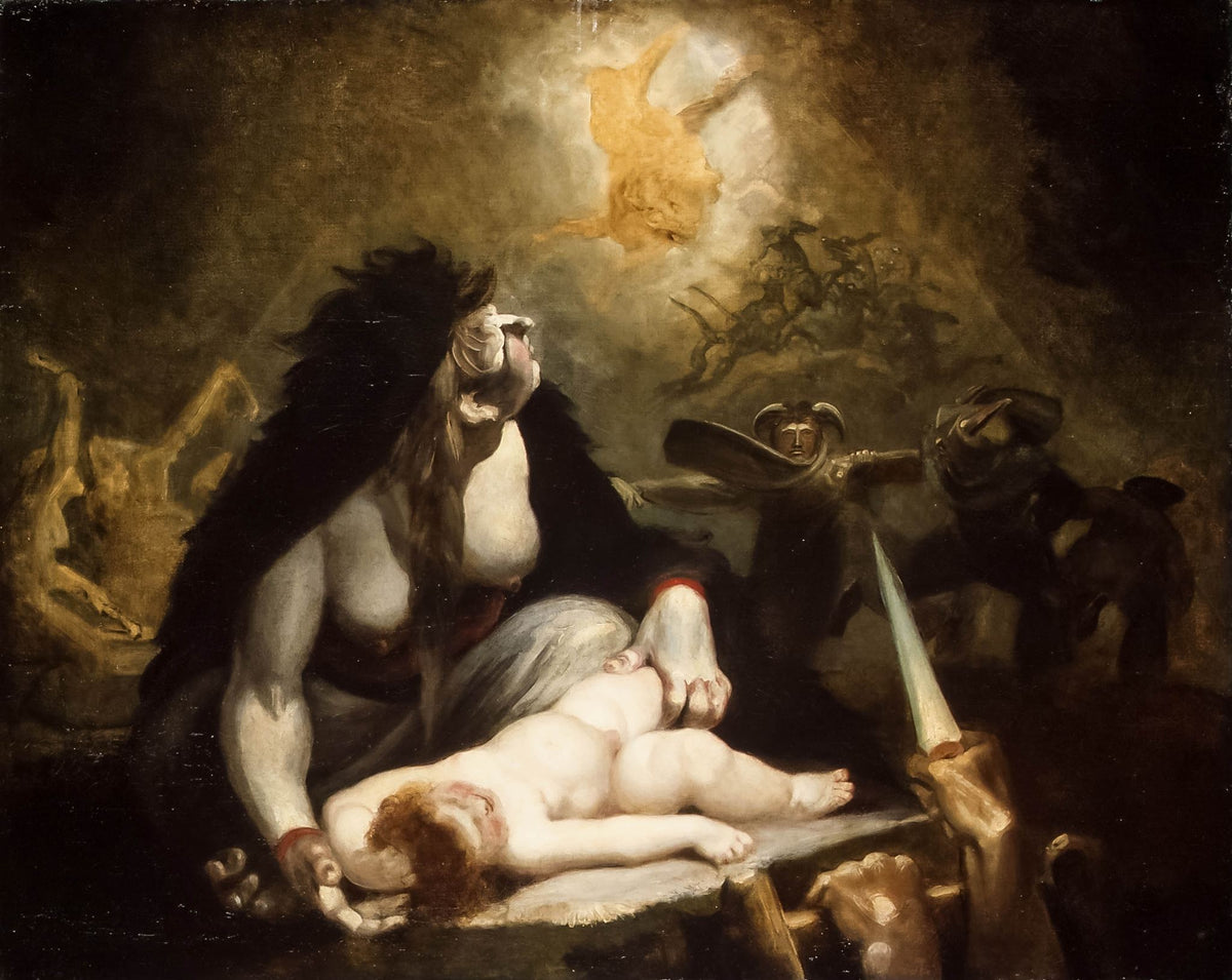 The Night Hag Visiting Lapland Witches – Henry Fuseli, 1796, framed