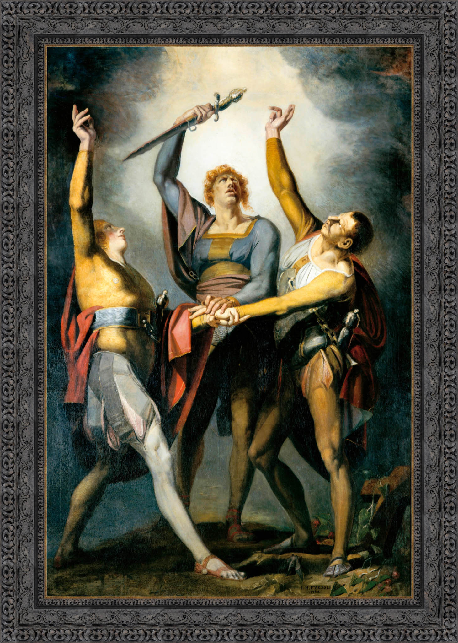 The Oath on the Rutli by Henry Fuseli — Framed Giclee Canvas Print | Canvas Classics