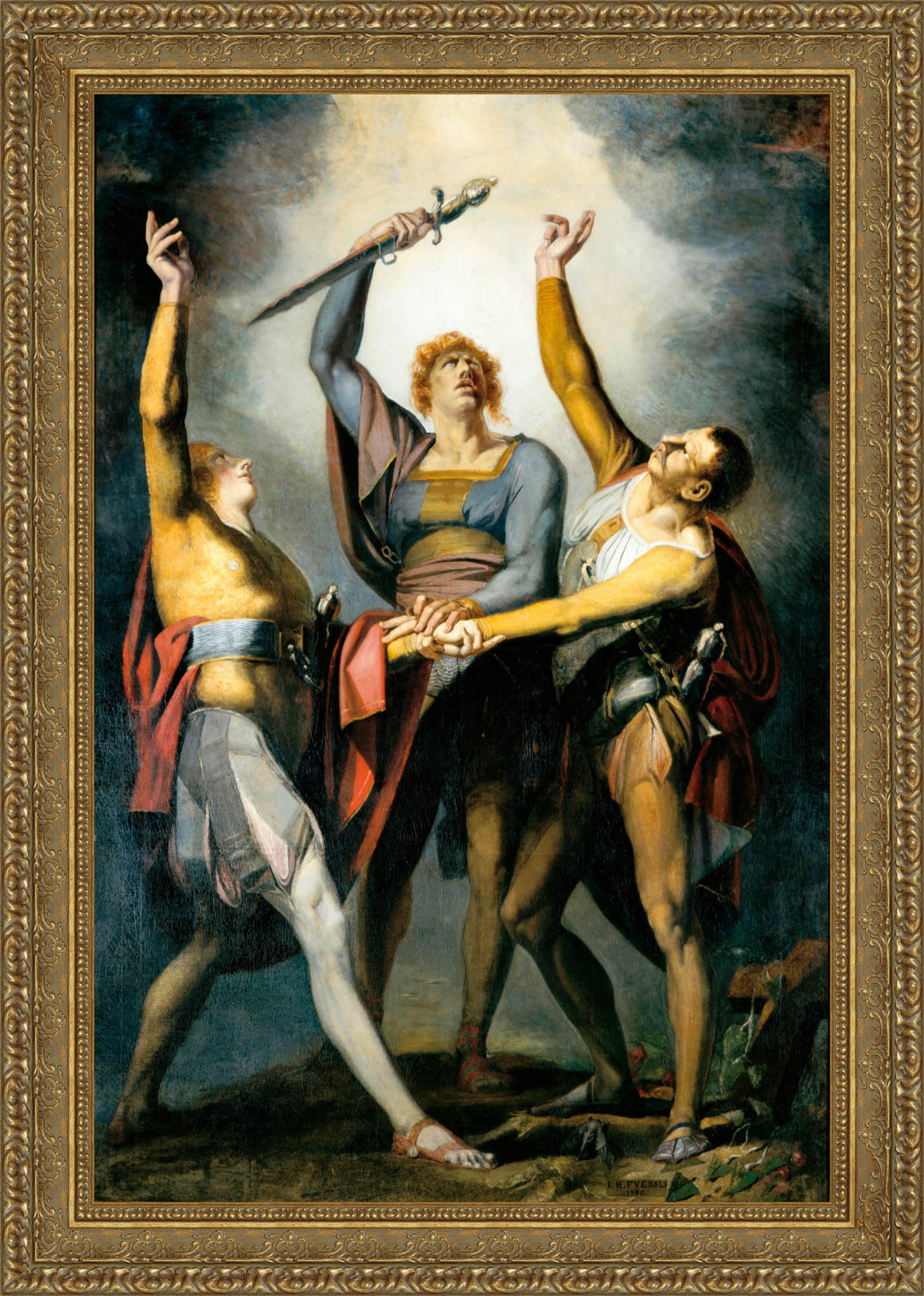 The Oath on the Rutli by Henry Fuseli — Framed Giclee Canvas Print | Canvas Classics