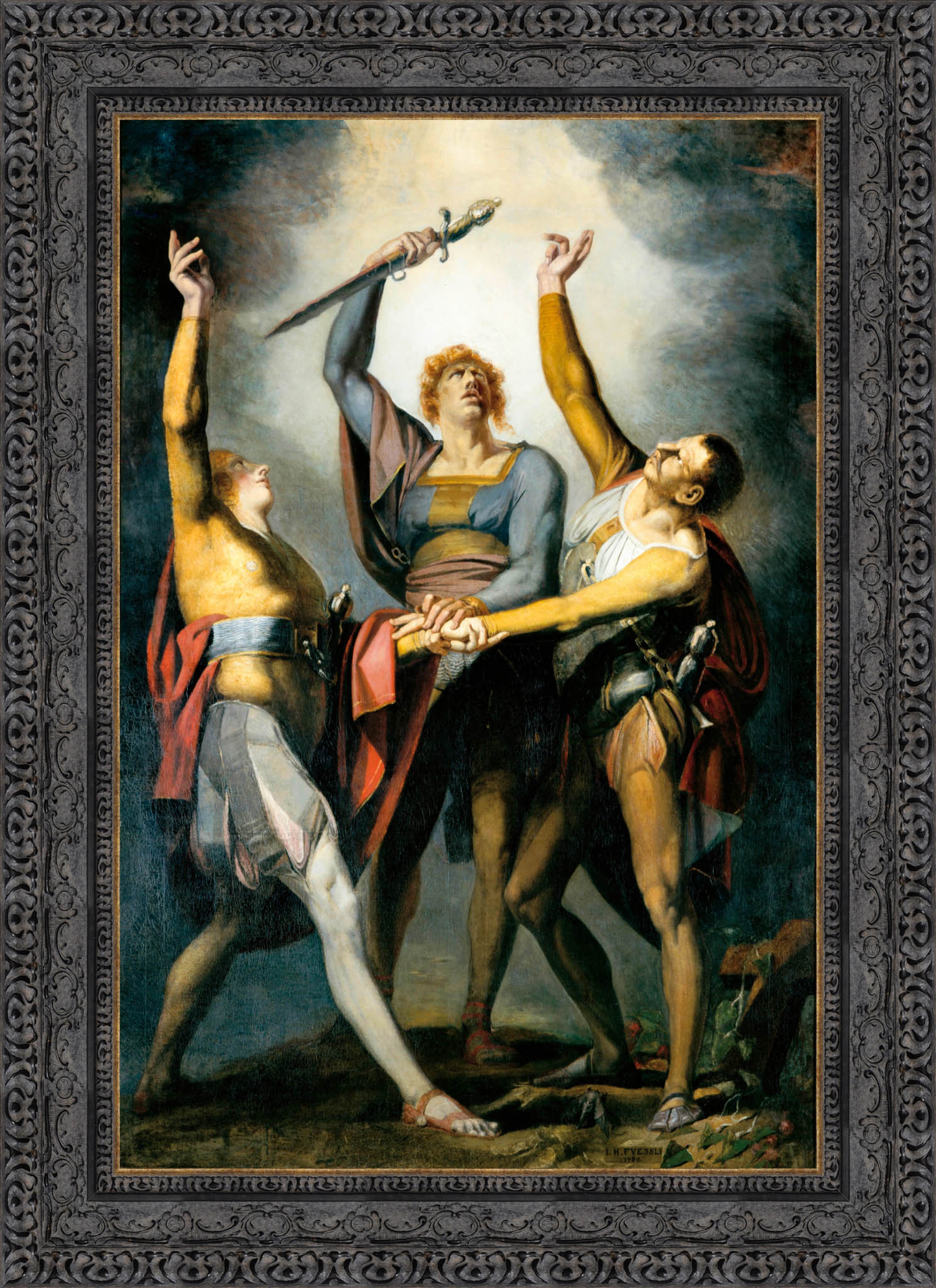 The Oath on the Rutli by Henry Fuseli — Framed Giclee Canvas Print | Canvas Classics