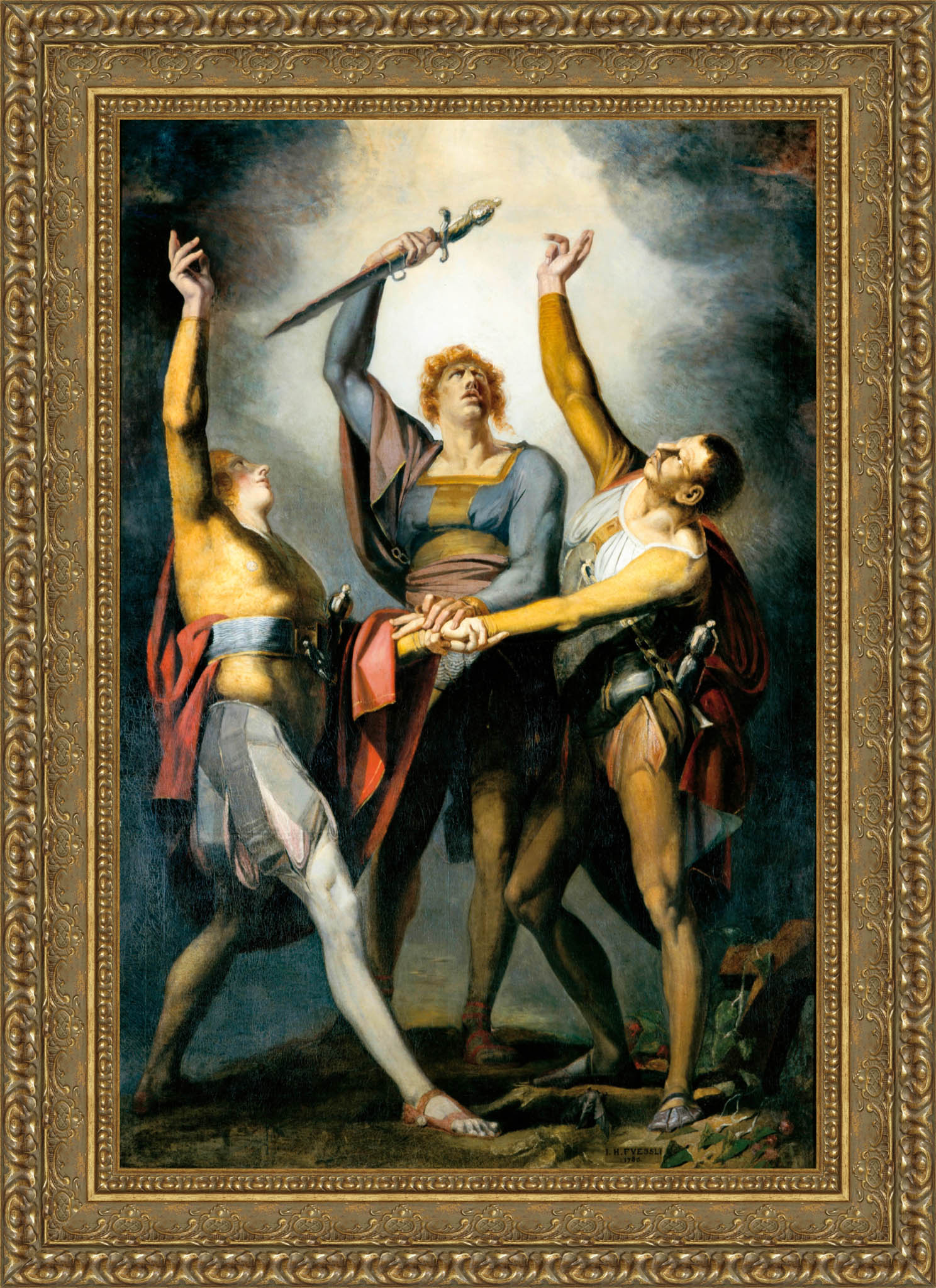 The Oath on the Rutli by Henry Fuseli — Framed Giclee Canvas Print | Canvas Classics