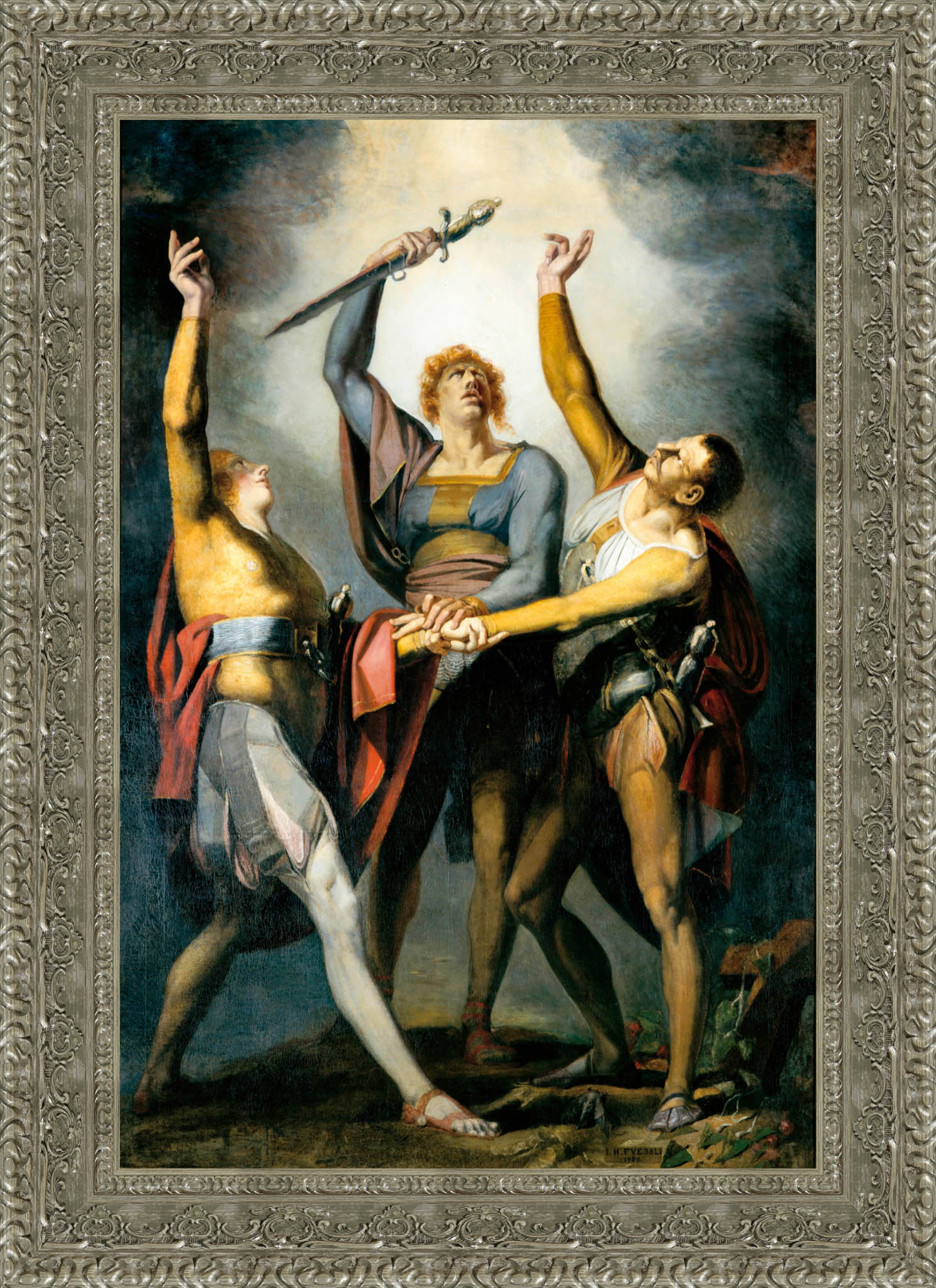 The Oath on the Rutli by Henry Fuseli — Framed Giclee Canvas Print | Canvas Classics