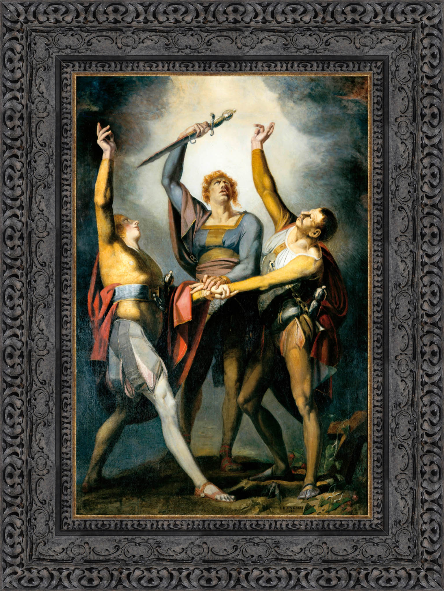 The Oath on the Rutli by Henry Fuseli — Framed Giclee Canvas Print | Canvas Classics