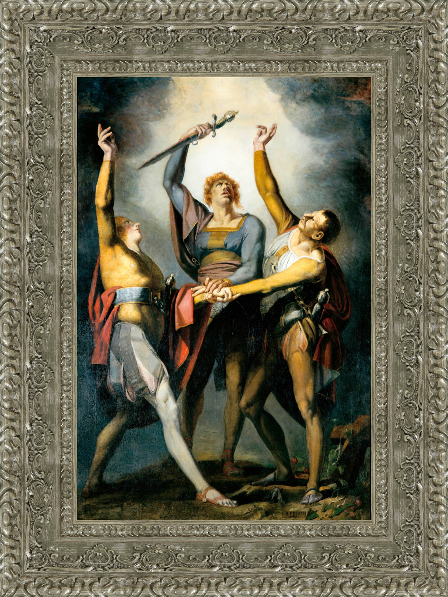 The Oath on the Rutli by Henry Fuseli — Framed Giclee Canvas Print | Canvas Classics
