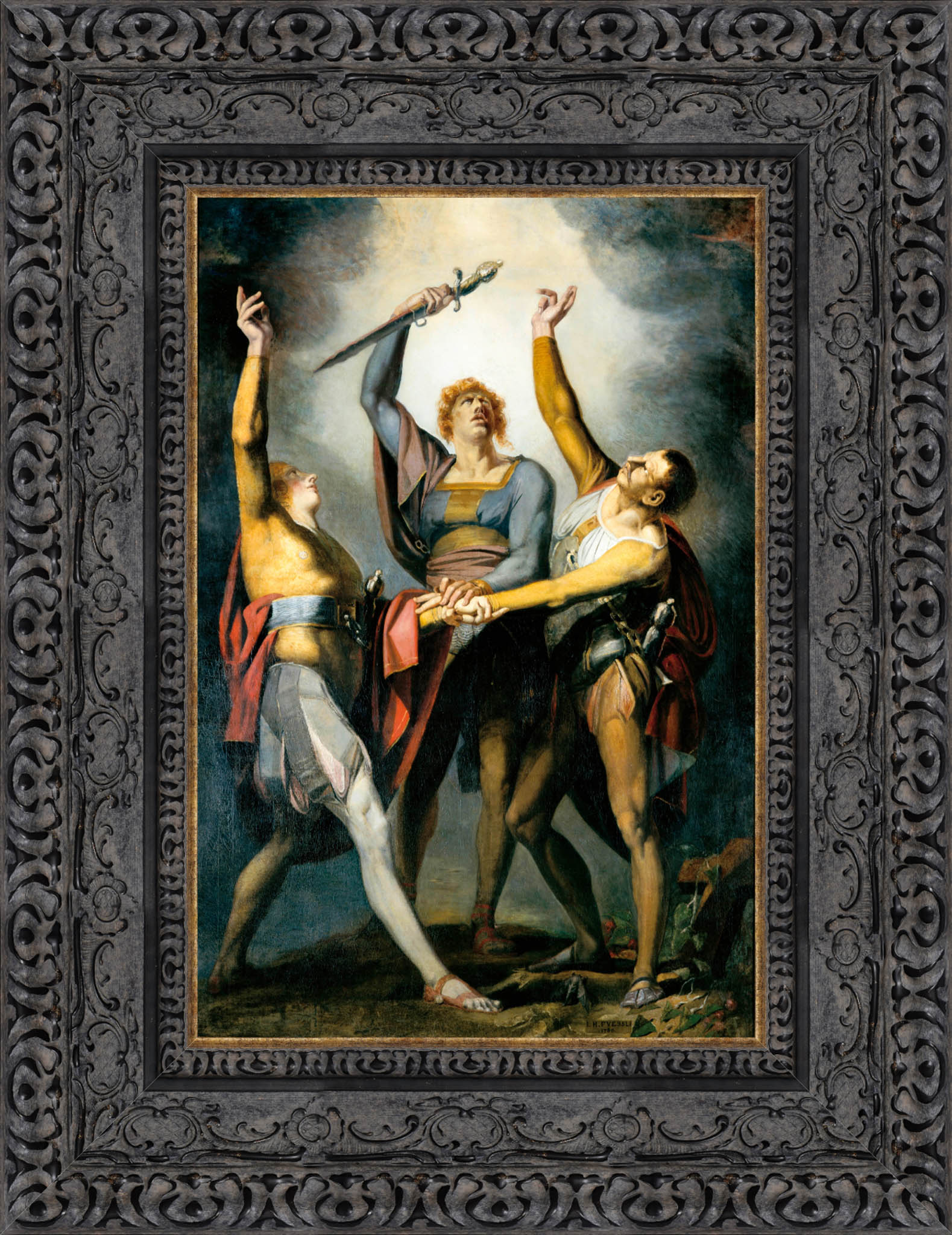 The Oath on the Rutli by Henry Fuseli — Framed Giclee Canvas Print | Canvas Classics