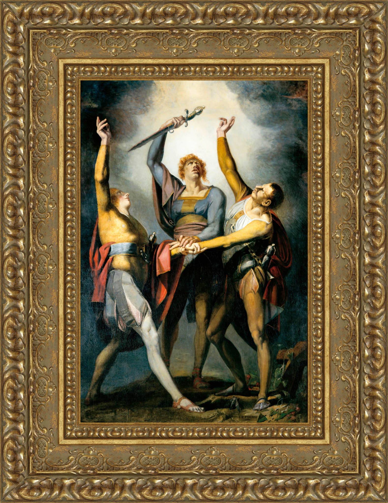The Oath on the Rutli by Henry Fuseli — Framed Giclee Canvas Print | Canvas Classics