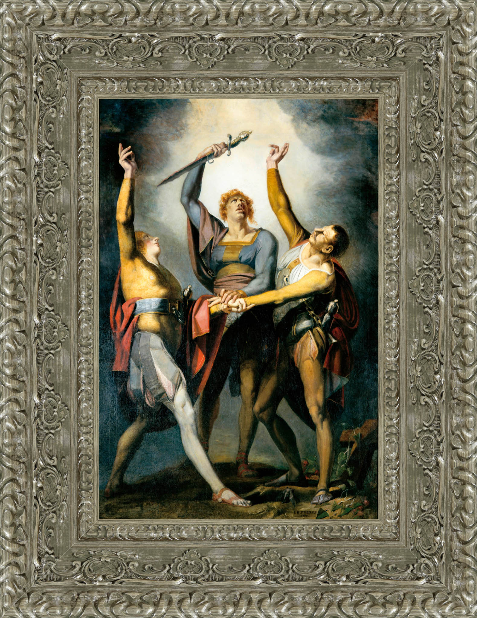 The Oath on the Rutli by Henry Fuseli — Framed Giclee Canvas Print | Canvas Classics