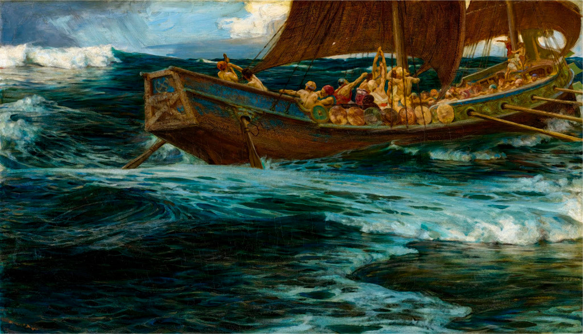 The Wrath of the Sea God – Herbert James Draper, c. 1900, framed