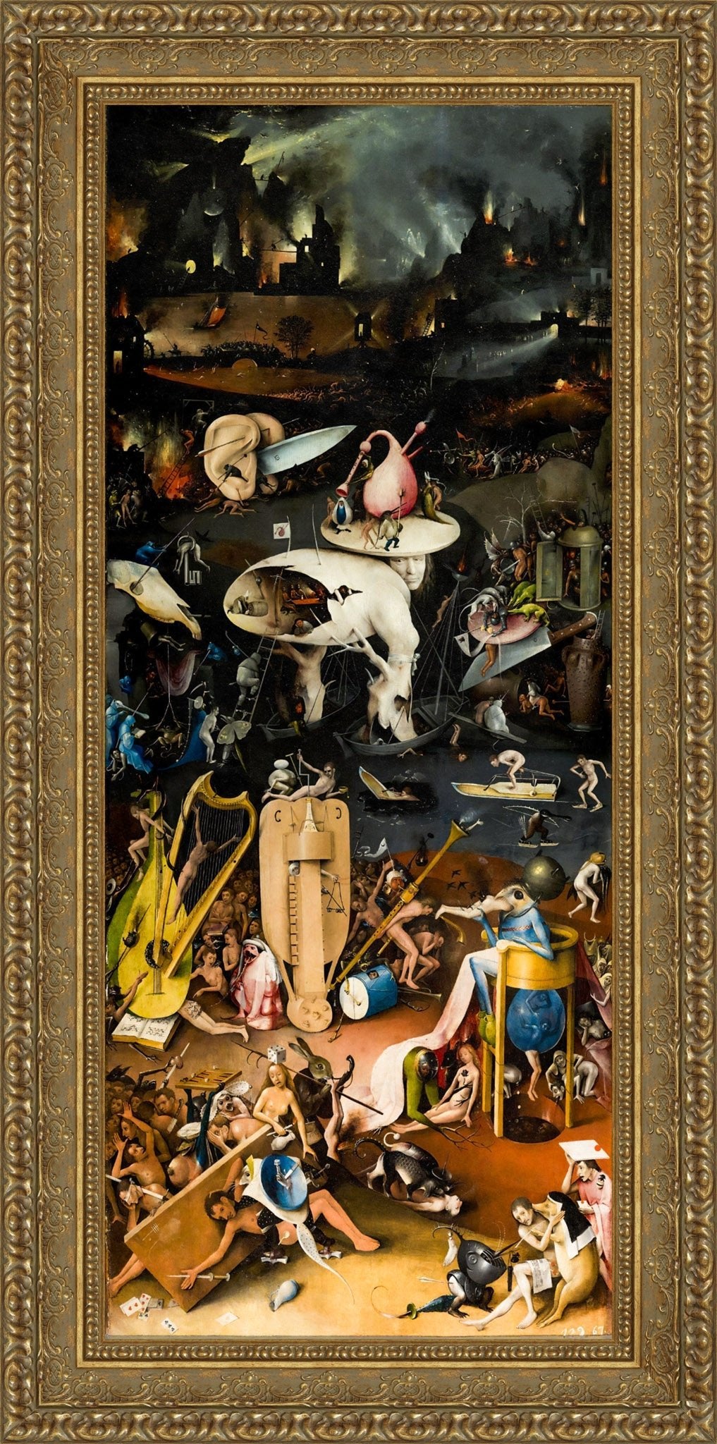 The Garden of Earthly Delights, Hell – Hieronymus Bosch, c. 1490–1510 - Canvas Classics