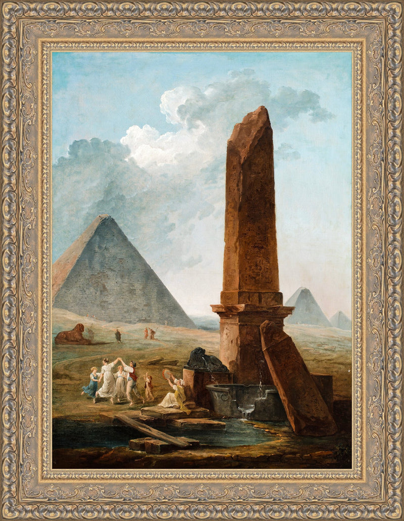 The Farandole Amidst Egyptian Monuments – Hubert Robert, c. 1760