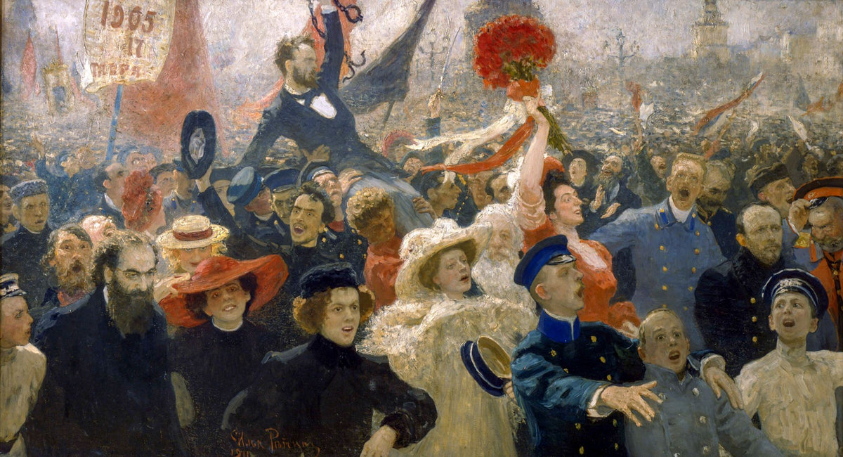 Manifestation of 17 October 1905 - Ilya Repin, 1907, framed