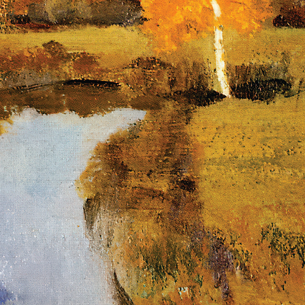 Golden Autumn – Isaac Levitan, 1895, print detail at full resolution