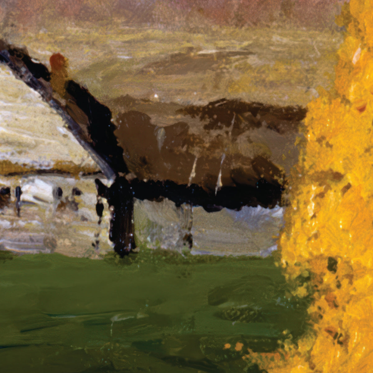 Golden Autumn in Slobodka – Isaac Levitan, 1893, print detail at full resolution