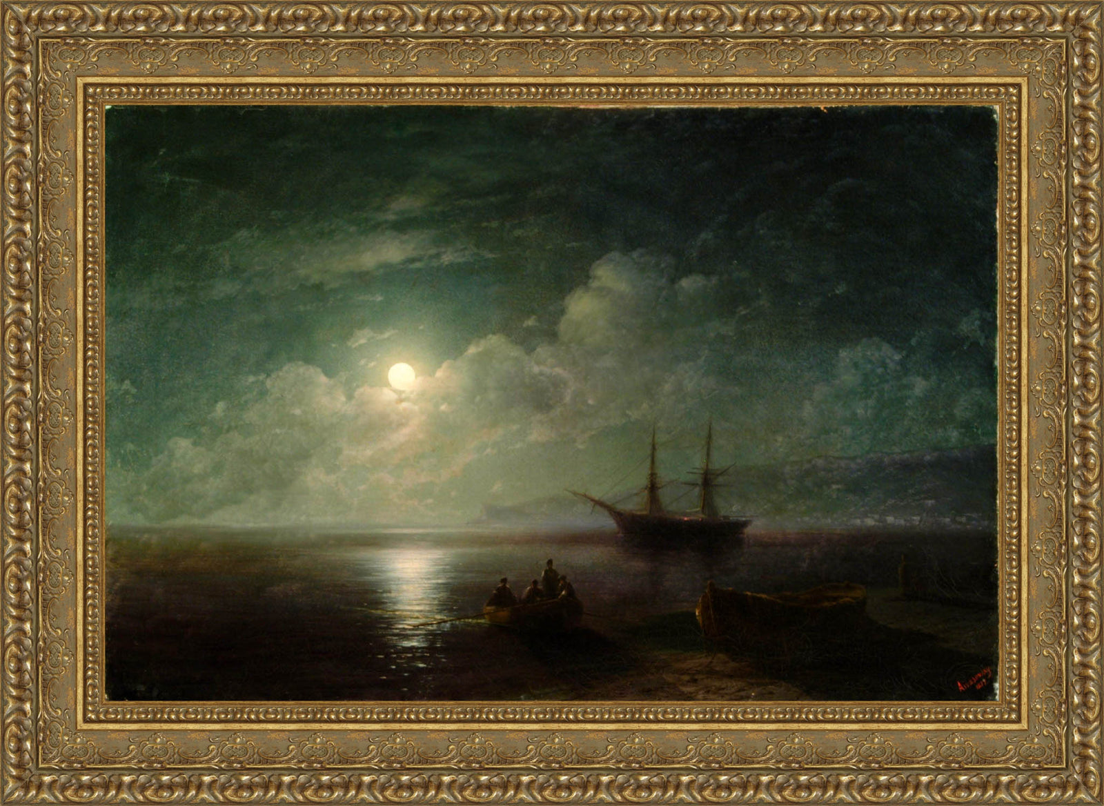 Moonlit Sea – Ivan Aivazovsky, 1857