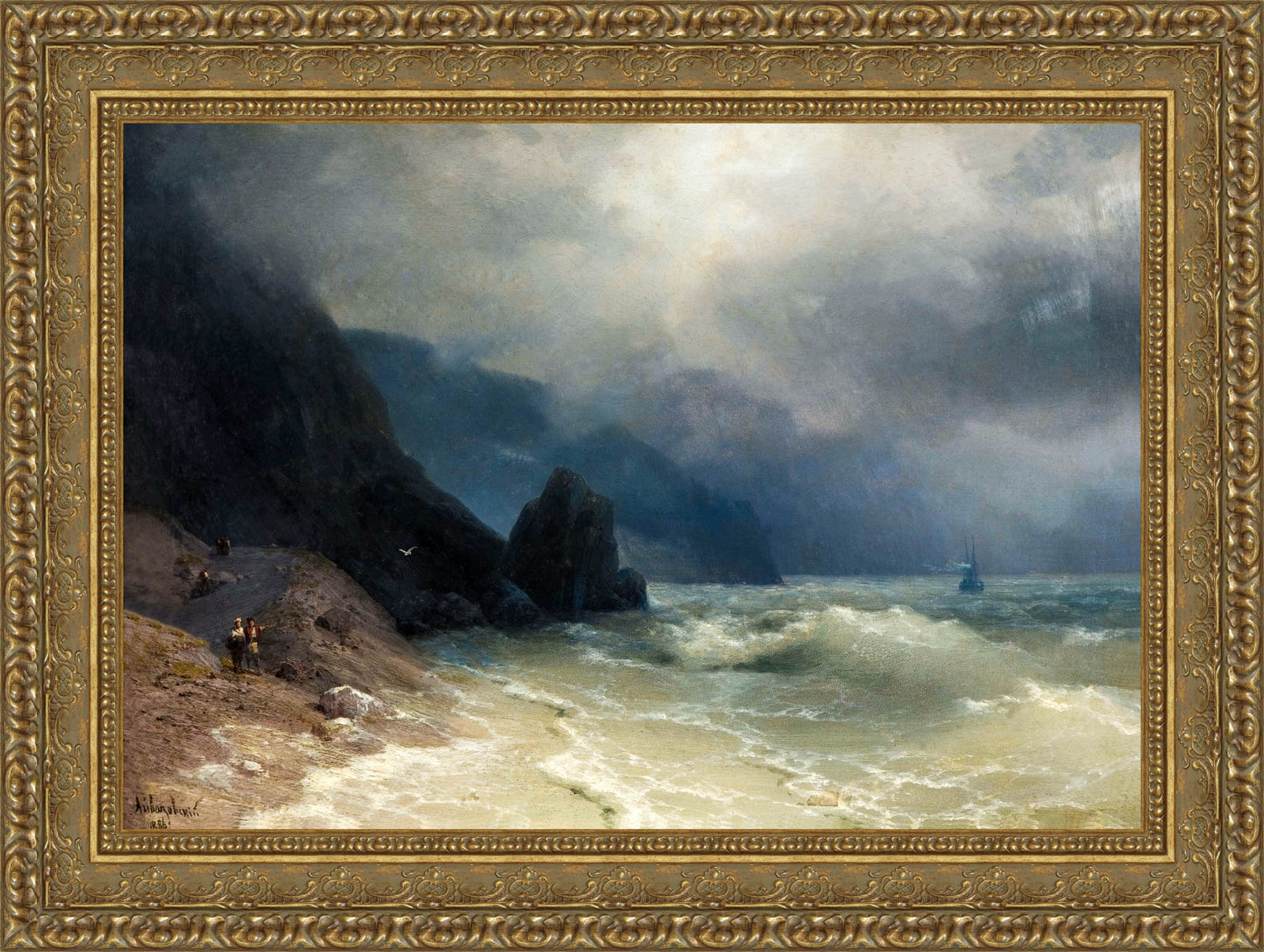 Rocky Coast in a Storm – Ivan Aivazovsky, 1886