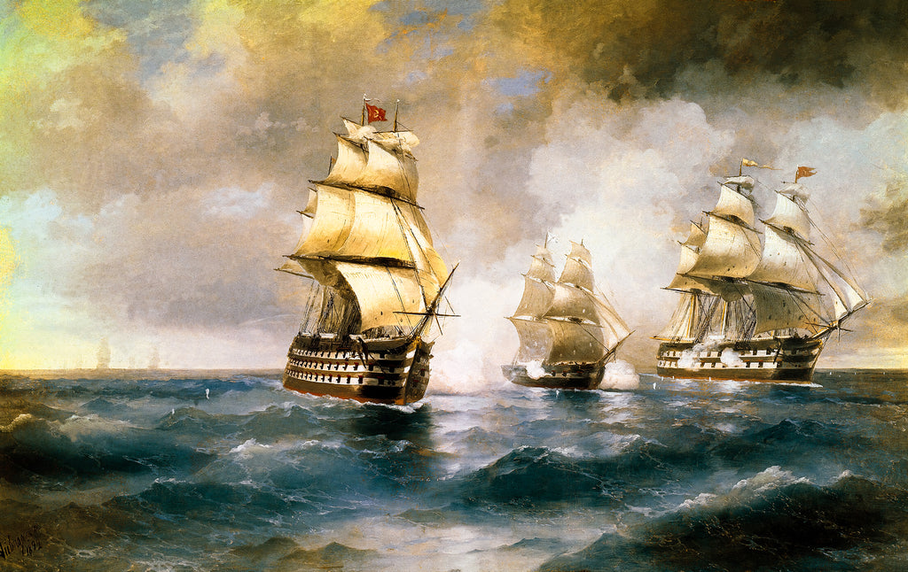 Brig Mercury Attacked by Two Turkish Ships