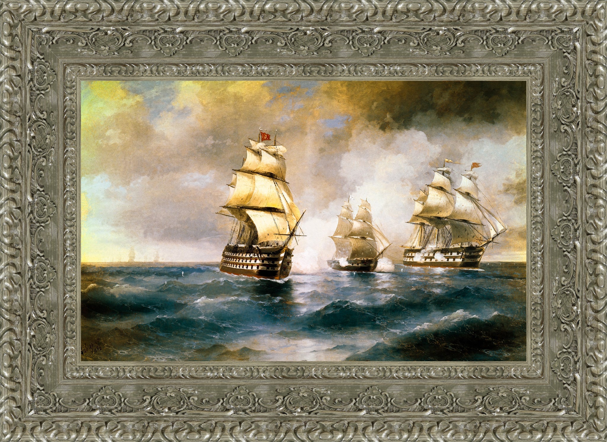 Brig Mercury Attacked by Two Turkish Ships