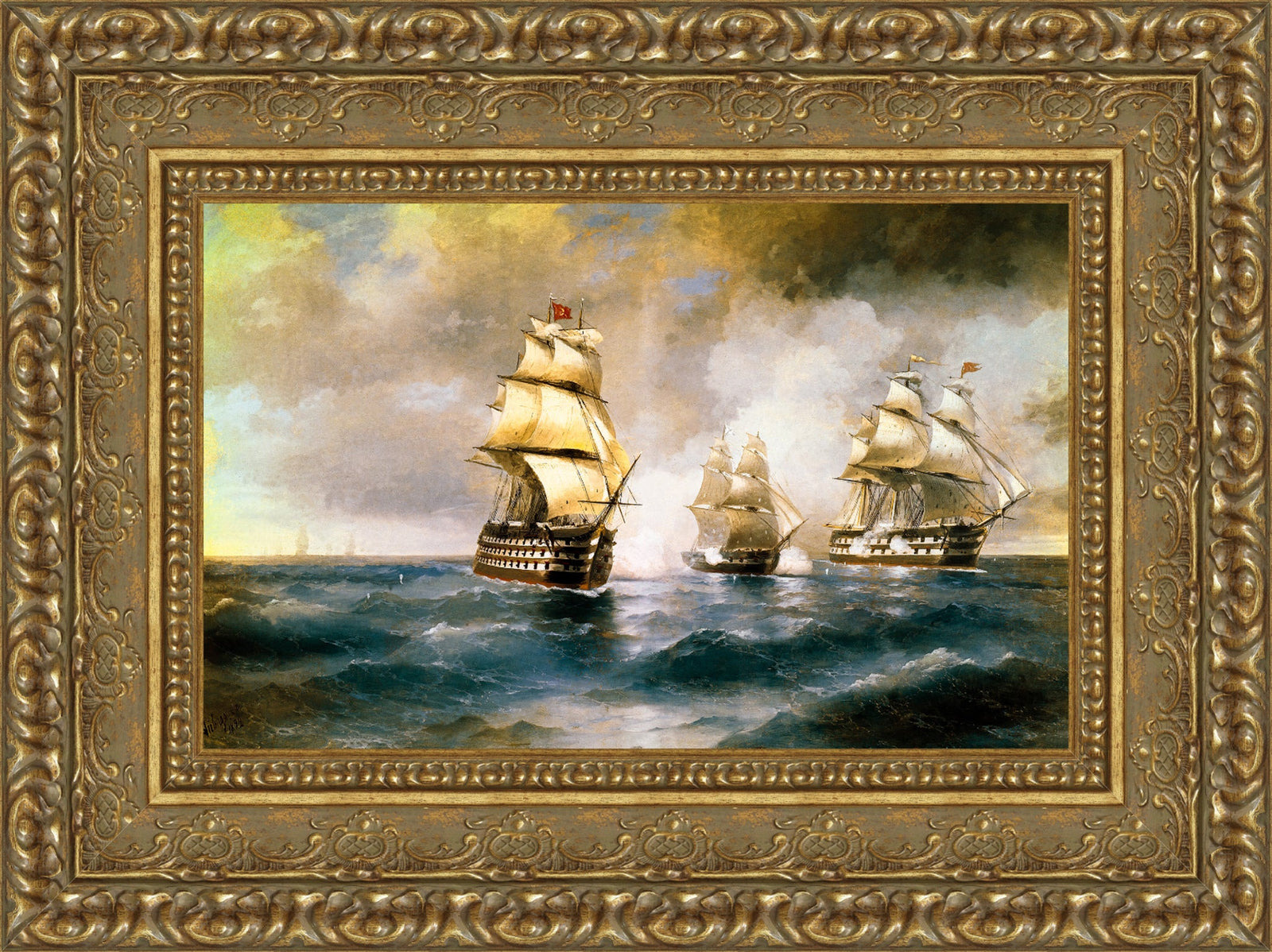 Brig Mercury Attacked by Two Turkish Ships – Ivan Aivazovsky, 1892