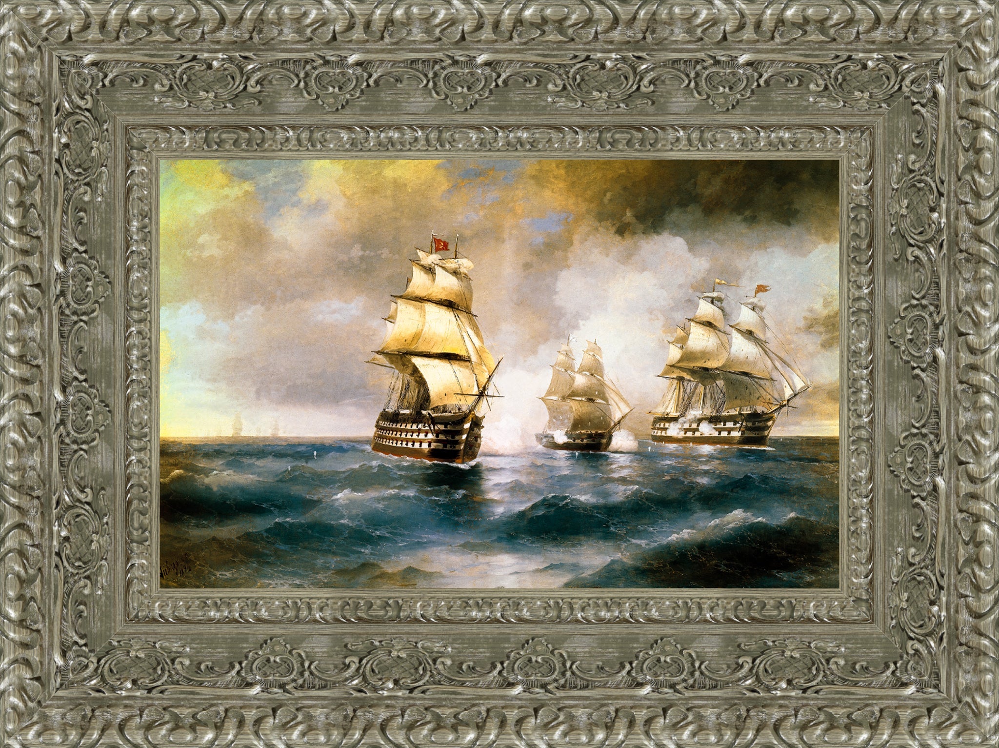 Brig Mercury Attacked by Two Turkish Ships