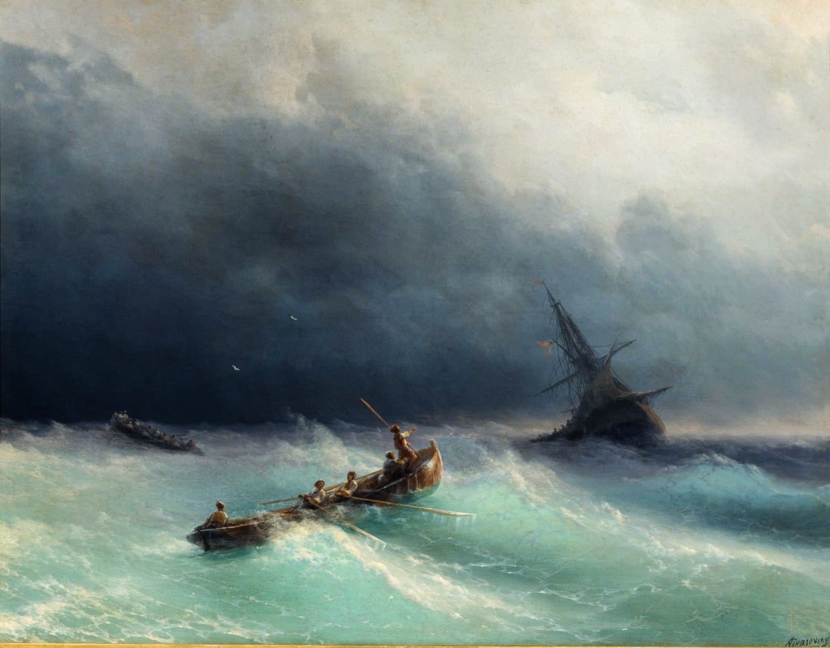 Storm at Sea – Ivan Aivazovsky, 1893, framed