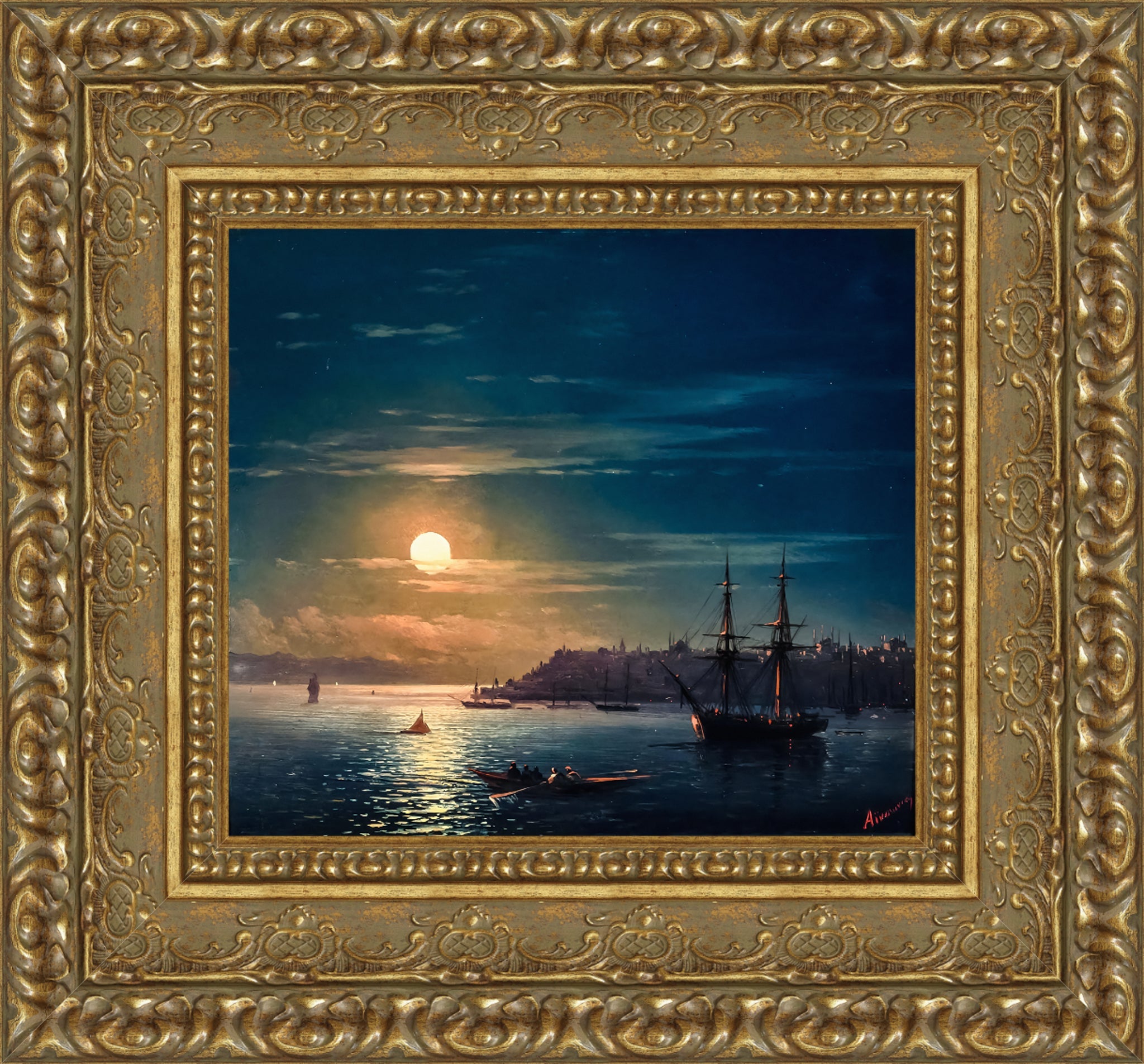 Constantinople in Moonlight – Ivan Aivazovsky | Giclee Canvas