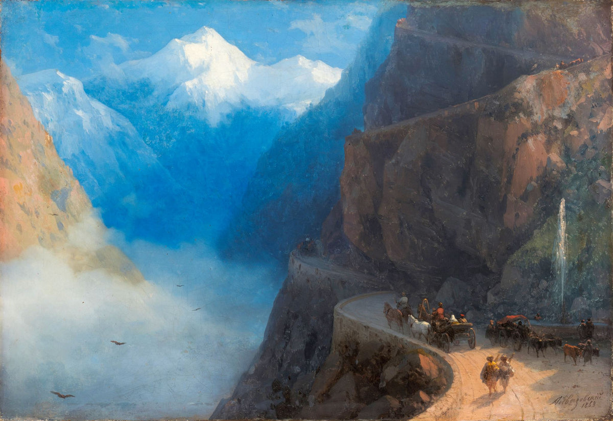 From Mleta to Gudauri – Ivan Aivazovsky, 1868, framed