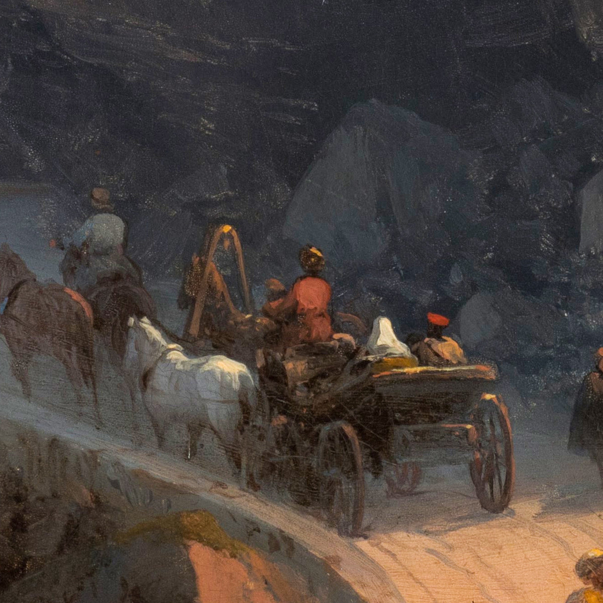 From Mleta to Gudauri – Ivan Aivazovsky, 1868, print detail at full resolution
