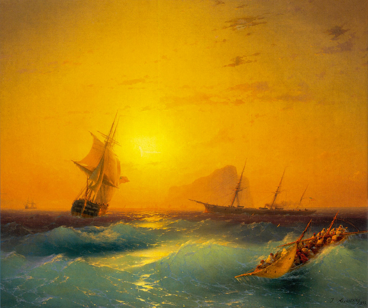 Gibraltar – Ivan Aivazovsky, 1873, framed