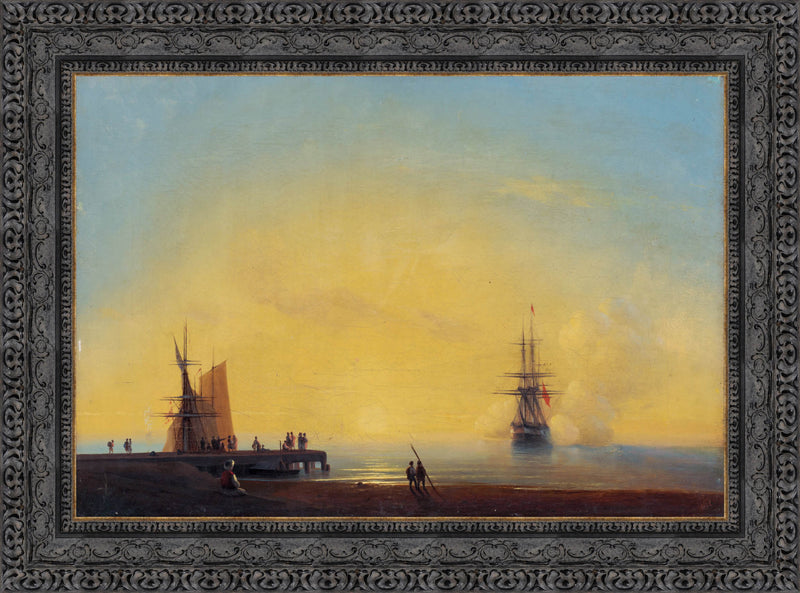In the Roads, Evening – Ivan Aivazovsky, 1871