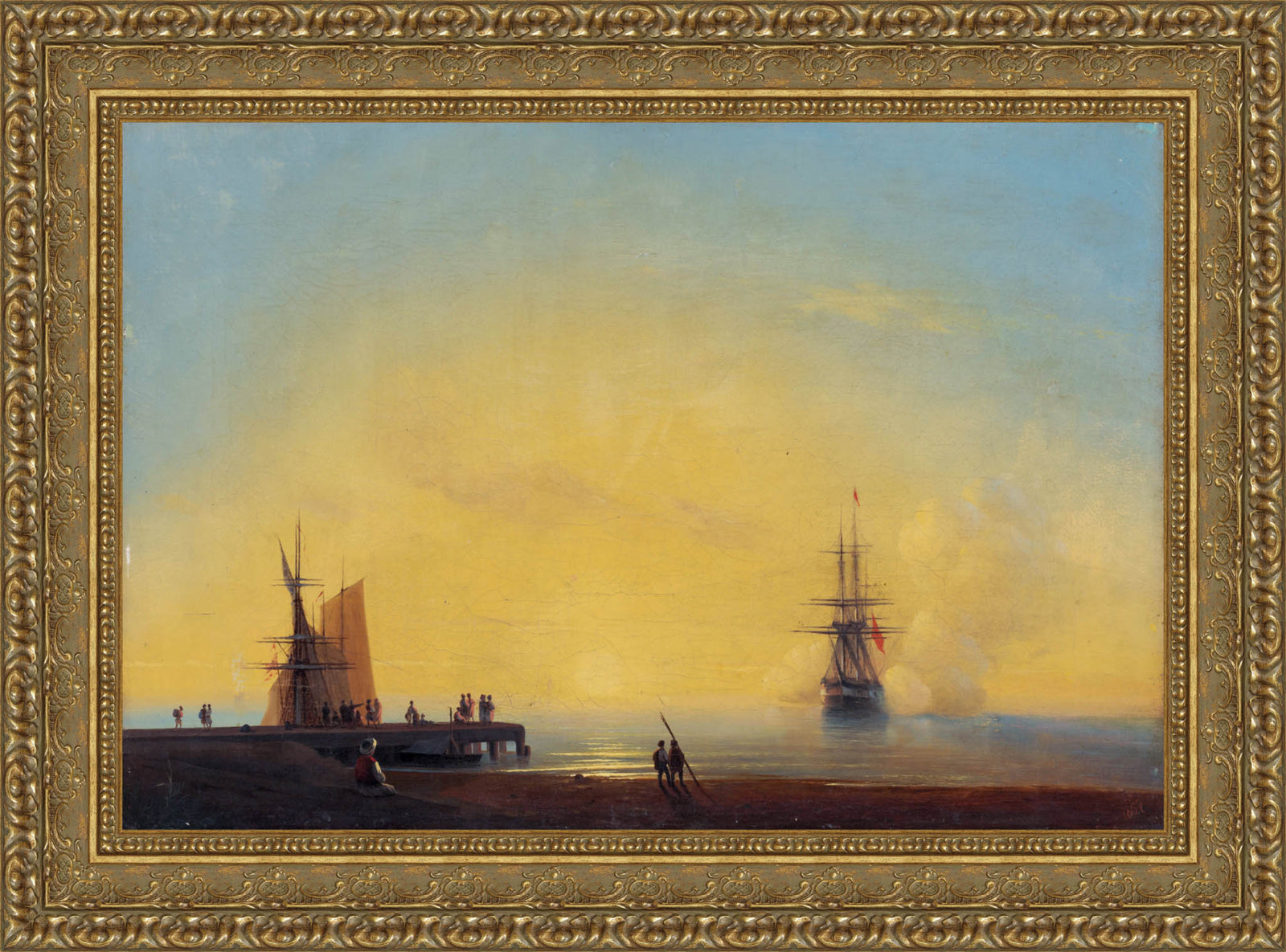 In the Roads, Evening – Ivan Aivazovsky, 1871