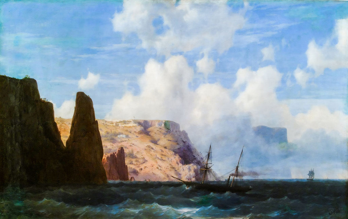 Rocky Cliffs – Ivan Aivazovsky, 1869, framed