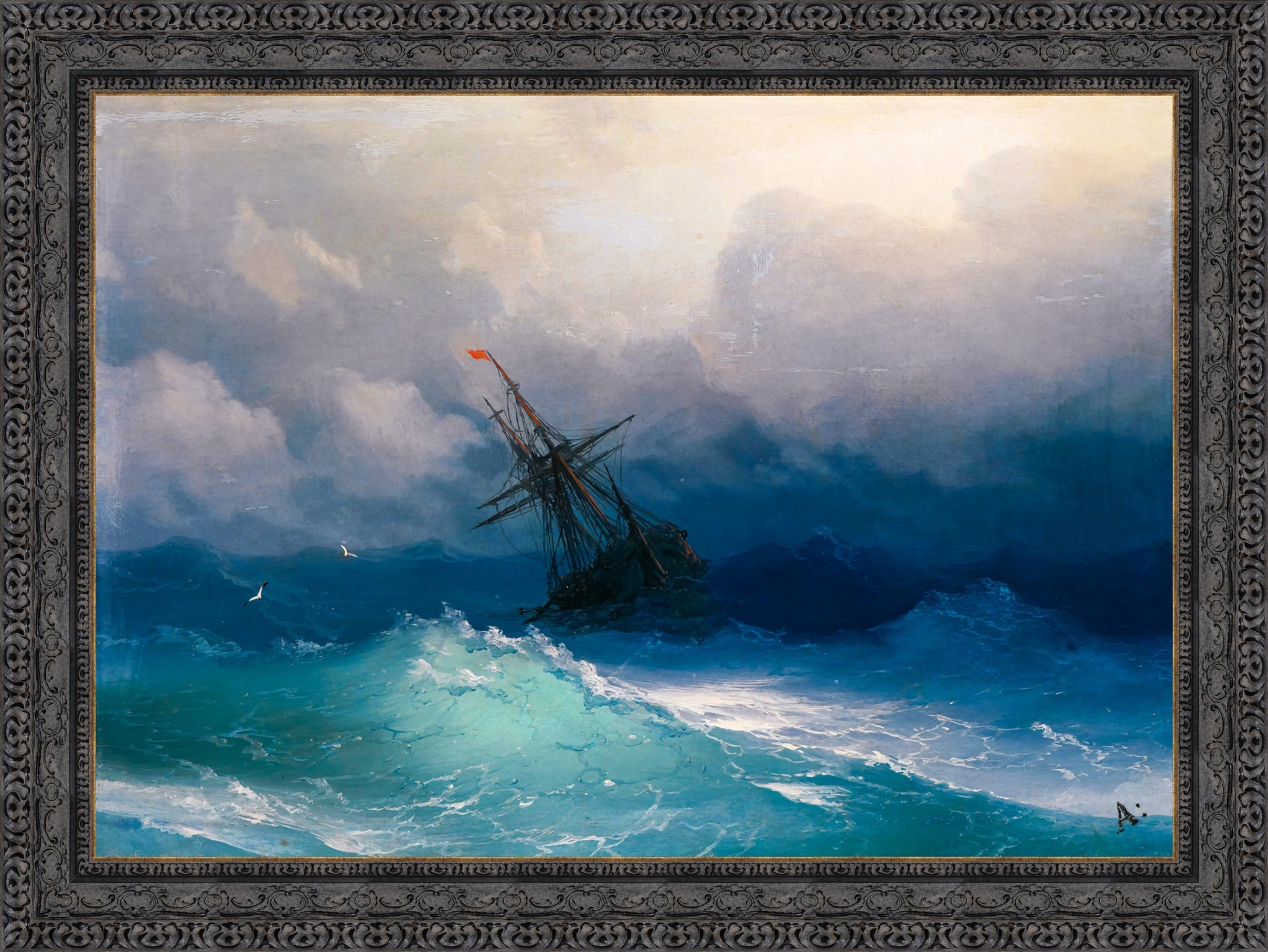 Ship in Stormy Seas