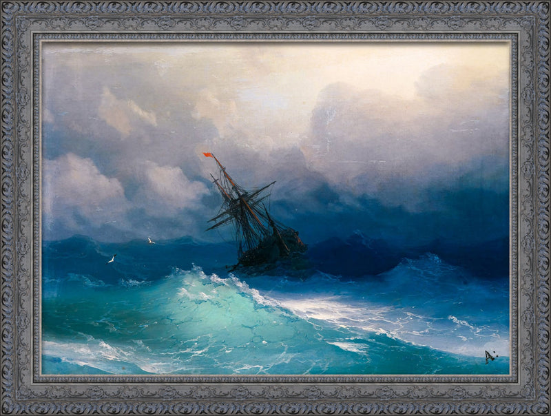 Ship in Stormy Seas – Ivan Aivazovsky, 1876