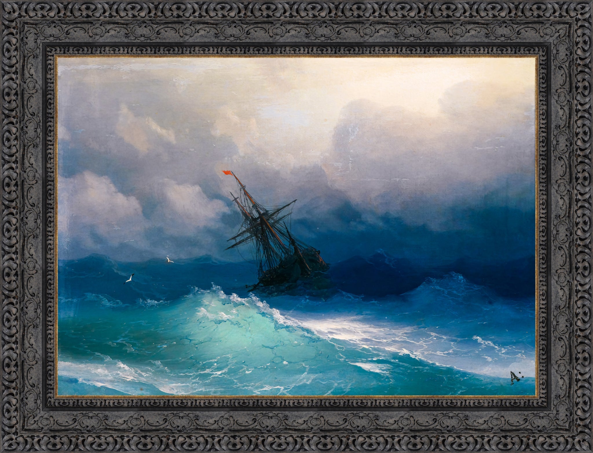 Ship in Stormy Seas