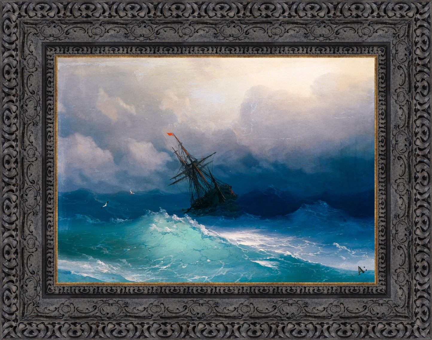 Ship in Stormy Seas