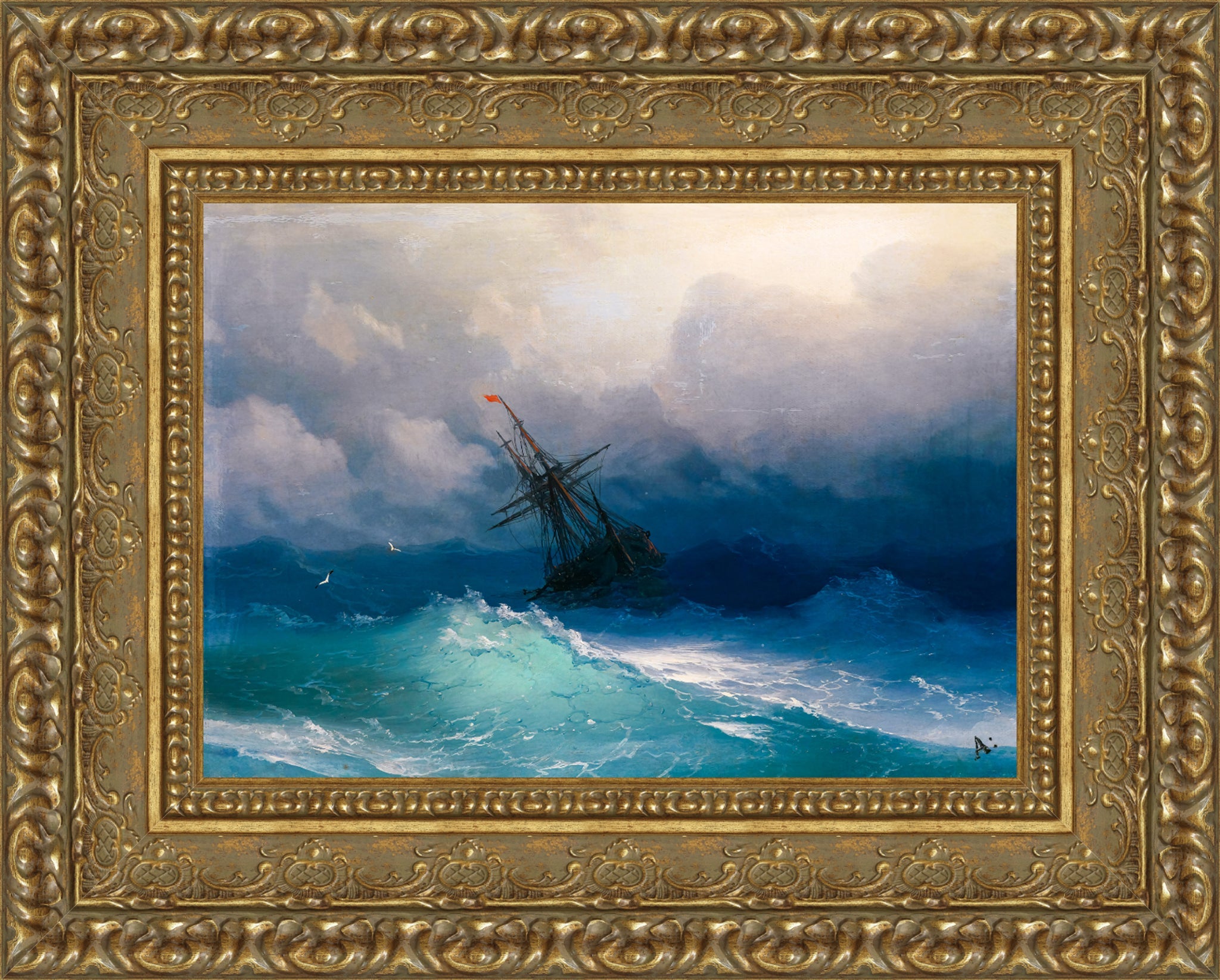 Ship in Stormy Seas