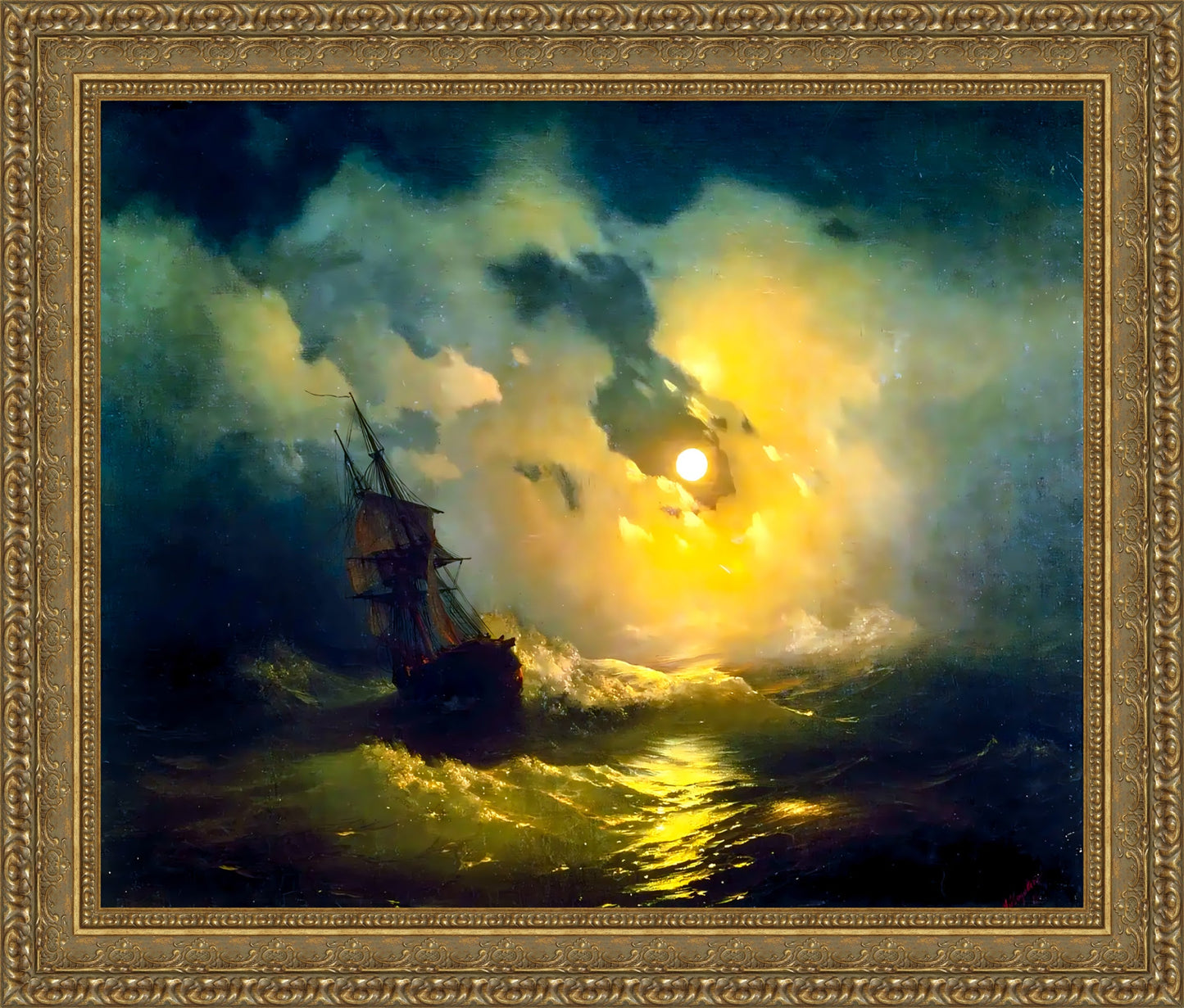 Stormy Sea at Night