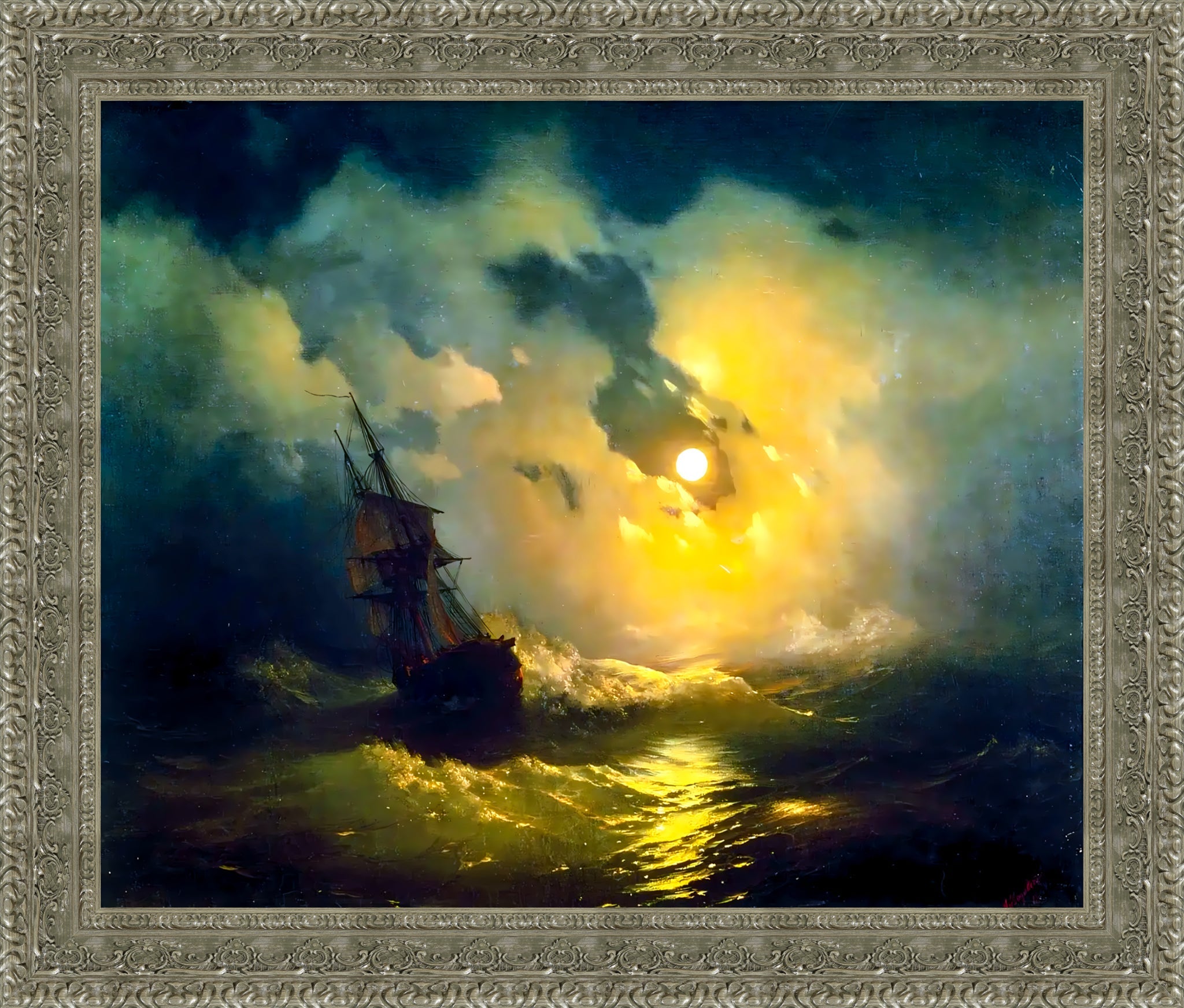 Stormy Sea at Night