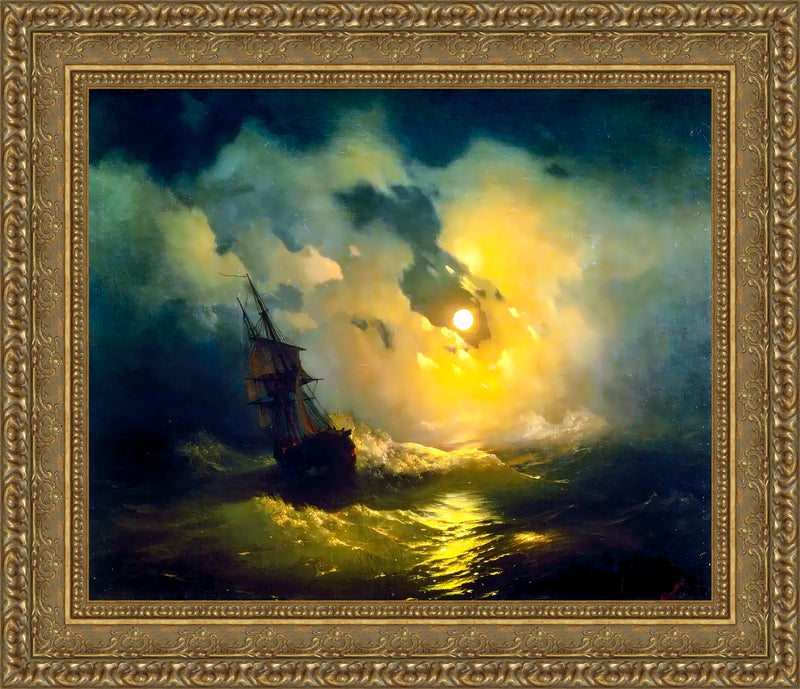 Stormy Sea at Night – Ivan Aivazovsky, 1879
