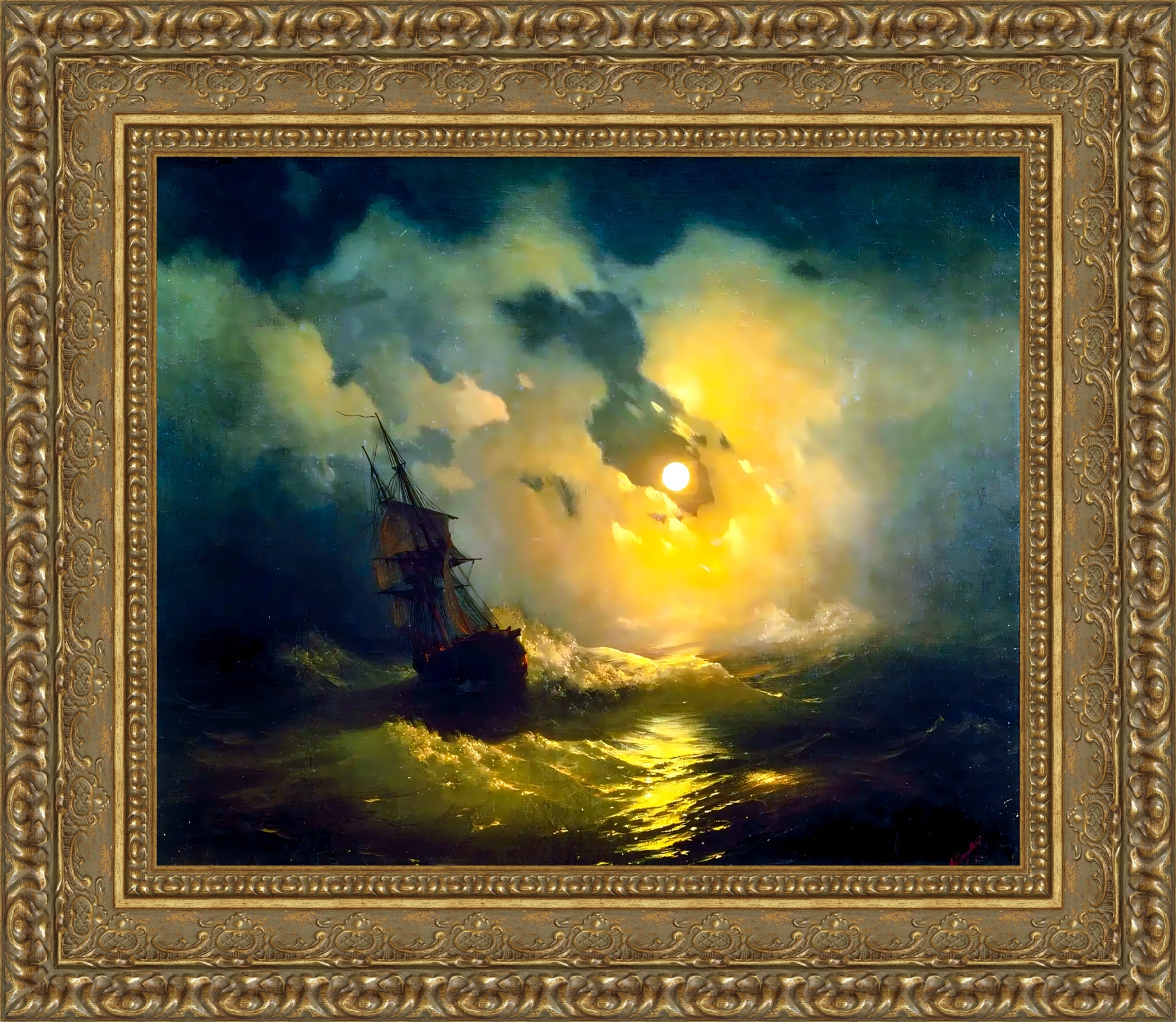 Stormy Sea at Night