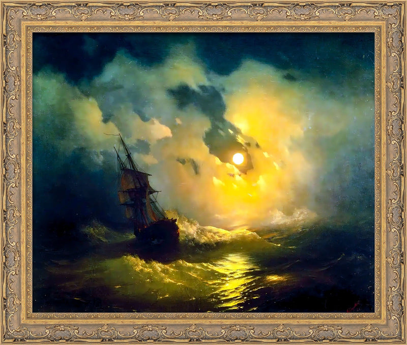 Stormy Sea at Night – Ivan Aivazovsky, 1879