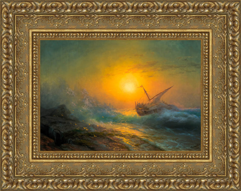 Stormy Sea at Sunset – Ivan Aivazovsky, 1896