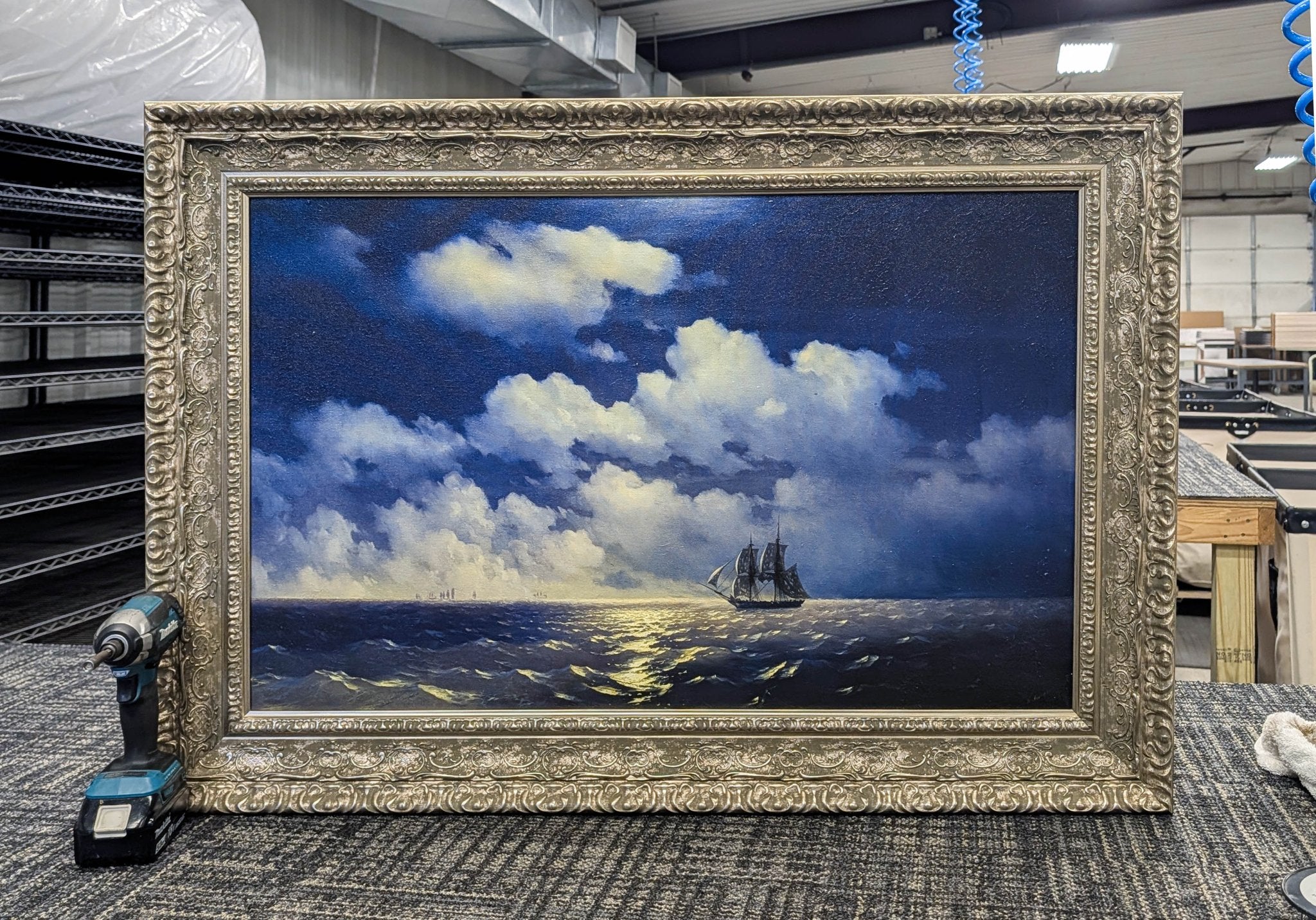 Brig Mercury Meets with the Russian Squadron After the Victory Over Two Turkish Ships by Ivan Aivazovsky — Framed Giclee Canvas Print | Canvas Classics