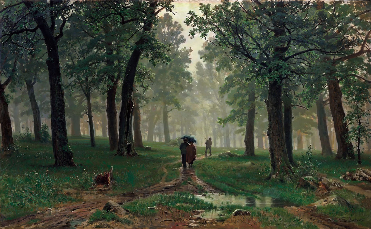 Rain in an Oak Forest – Ivan Shishkin, 1891, framed