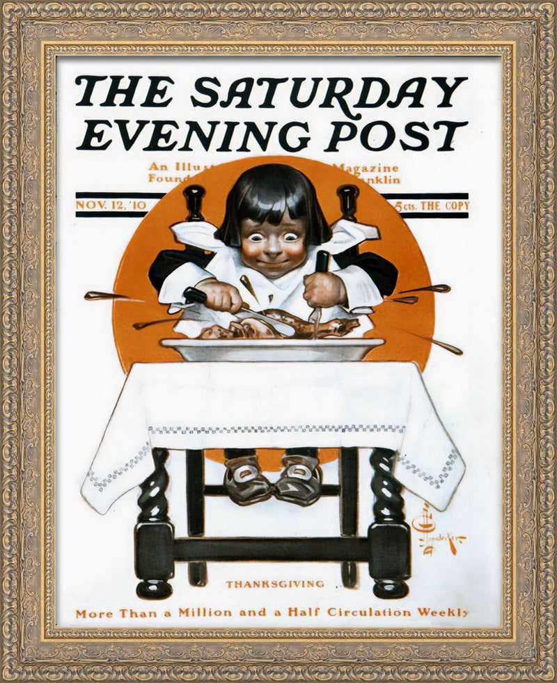 Saturday Evening Post, Thanksgiving – J. C. Leyendecker, 1910