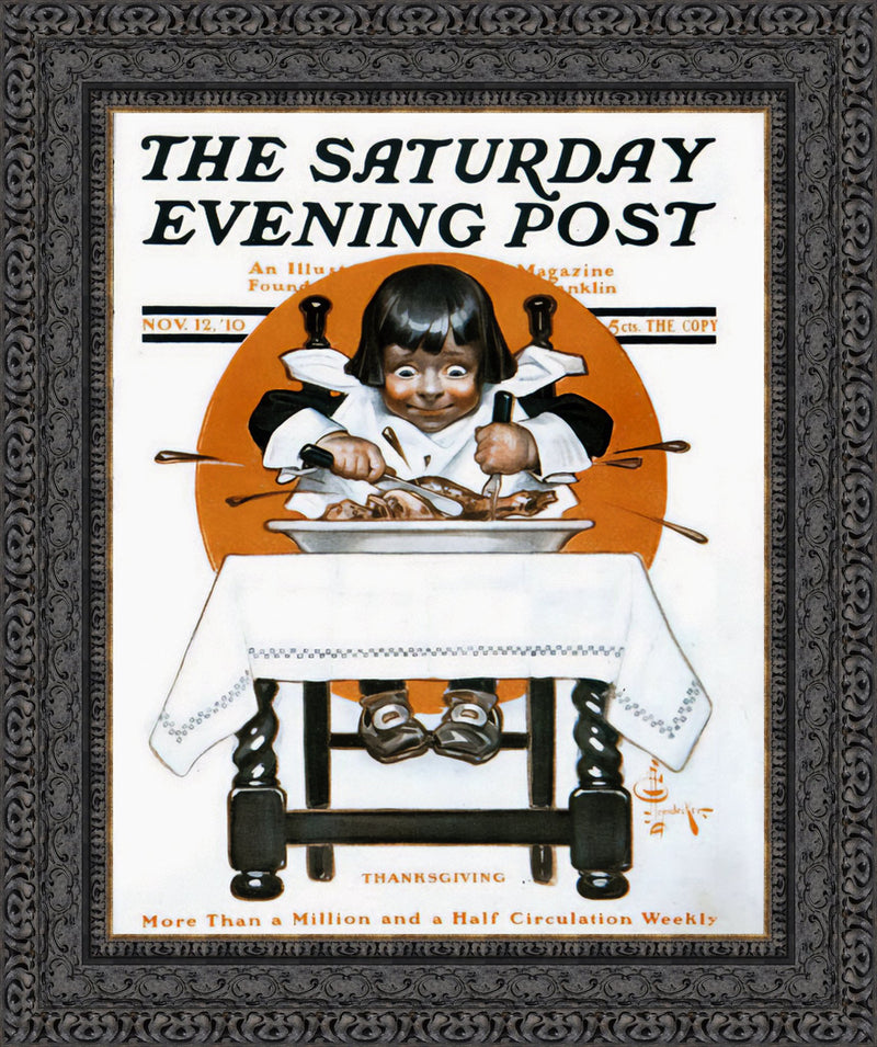 Saturday Evening Post, Thanksgiving – J. C. Leyendecker, 1910