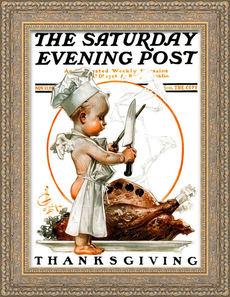 Thanksgiving – Saturday Evening Post Cover, November 13, 1909 – J. C. Leyendecker, 1909